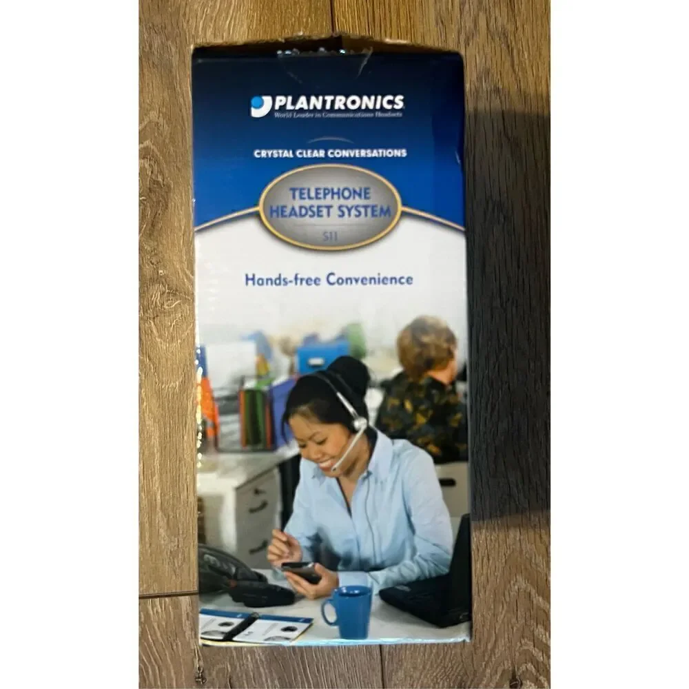 Plantronics S11 Telephone Over The Head Headset System Black New In Box 65148 11